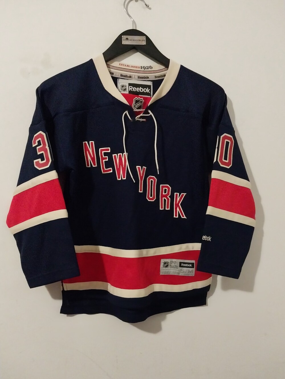 Reebok Ny Rangers Henrik Lundqvist Size S/M YOUTH